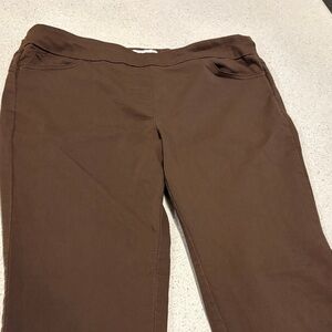 Liz Claiborne Chocolate Brown Straight Leg Pants